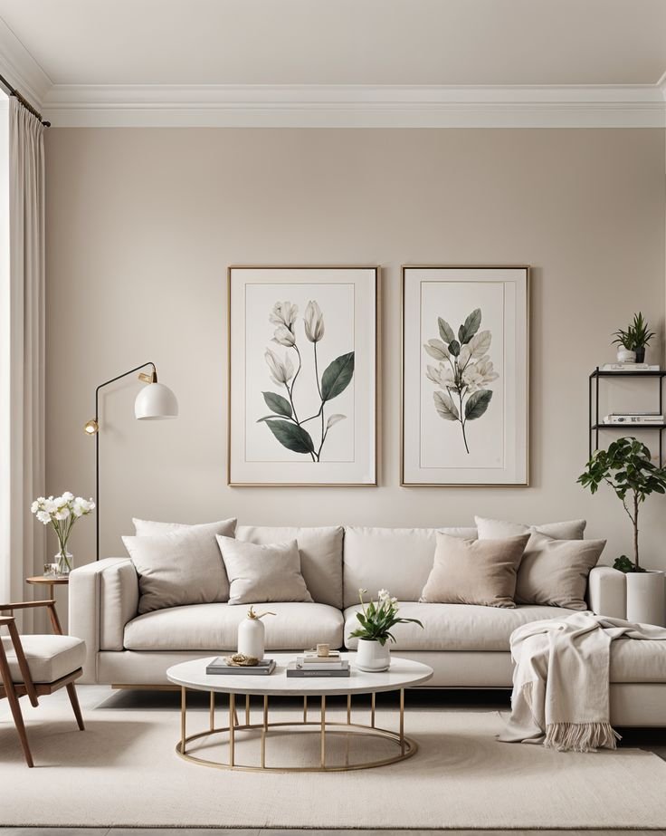 Painted living room